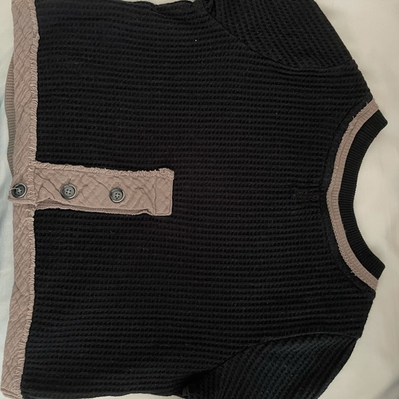 Free people cropped black sweater - Picture 2 of 2